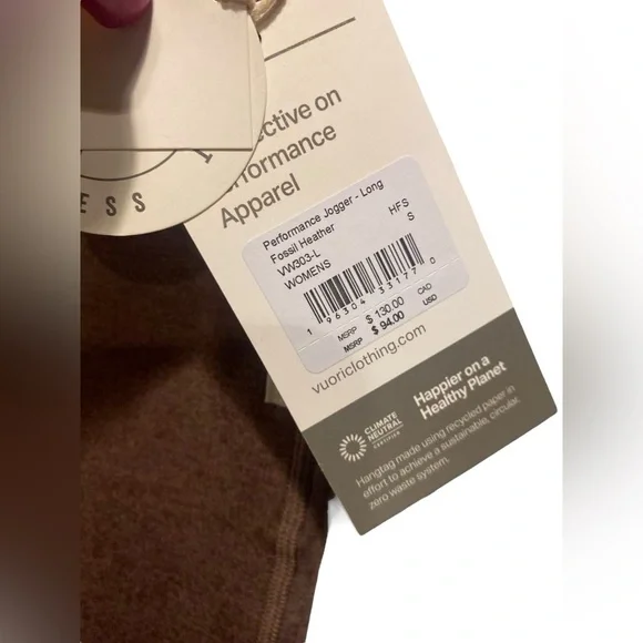 RARE Fossil Color Worn Once Vuori Performance Jogger & Hoodie Set - Size S LONG - Picture 11 of 13